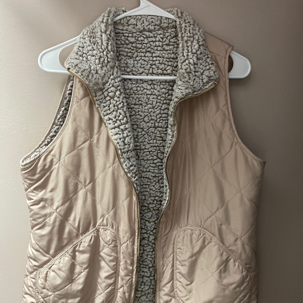 Blush Fuff Vest Reversible